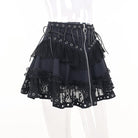 Kobine Women's Gothic Strappy Lace Splice Skirt