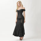 Kobine Women's Gothic Strappy Off Shoulder Overbust Corset