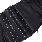 Kobine Women's Gothic Striped Buckle Strap Front Busk Overbust Corset