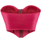 Kobine Women's Gothic Zipper Boned Overbust Corset