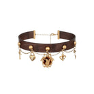 Kobine Women's Grunge Angel Cross Fuax Leather Choker