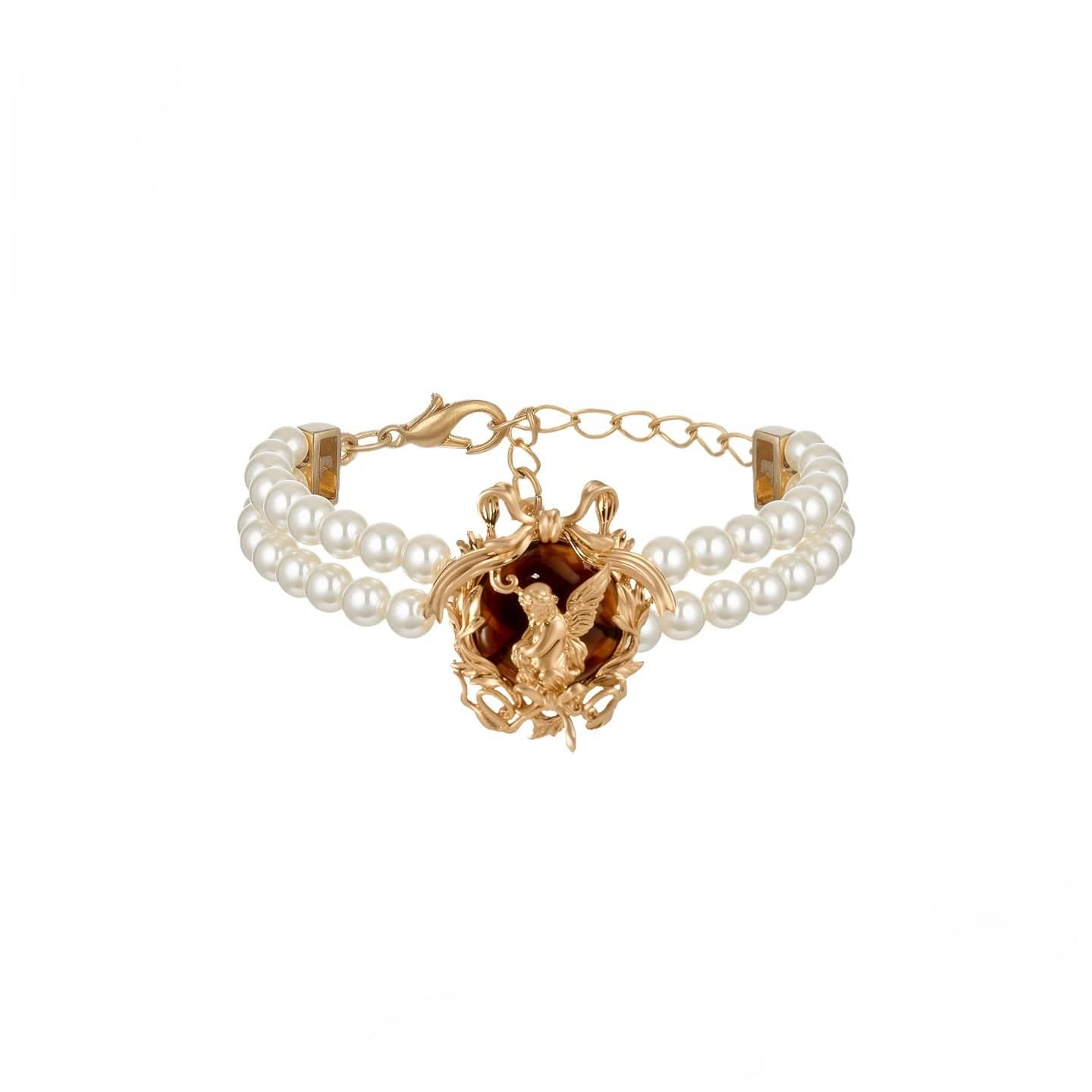 Kobine Women's Grunge Angel Pearl Bracelet