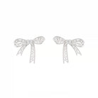Kobine Women's Grunge Asymmetric Bowknot Earrings
