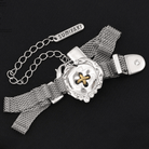 Kobine Women's Grunge Buckle Snake Chain Necklace