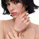 Kobine Women's Grunge Butterfly Key Open Design Bracelet