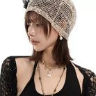 Kobine Women's Grunge Cat Cross Necklace