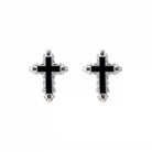 Kobine Women's Grunge Cross Earrings