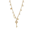 Kobine Women's Grunge Cross Heart Key Necklace