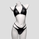 Kobine Women's Grunge Cutout Halter Two Piece Bikini