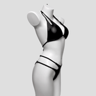 Kobine Women's Grunge Cutout Halter Two Piece Bikini