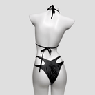 Kobine Women's Grunge Cutout Halter Two Piece Bikini