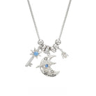 Kobine Women's Grunge Key Crescent Necklace