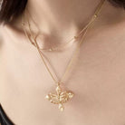 Kobine Women's Grunge Layered Cross Necklace