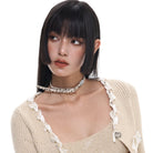 Kobine Women's Grunge Leopard Printed Choker