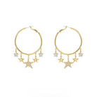 Kobine Women's Grunge Multiple Stars Earrings