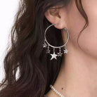 Kobine Women's Grunge Multiple Stars Earrings