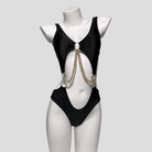 Kobine Women's Grunge Ring Chain Cutout Swimsuit