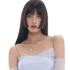 Kobine Women's Grunge Star Double Layer Necklace