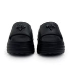 Kobine Women's Grunge Star Studded Chunky Sole Slide Sandals