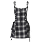 Kobine Women's Grunge Strappy Plaid Slip Dress