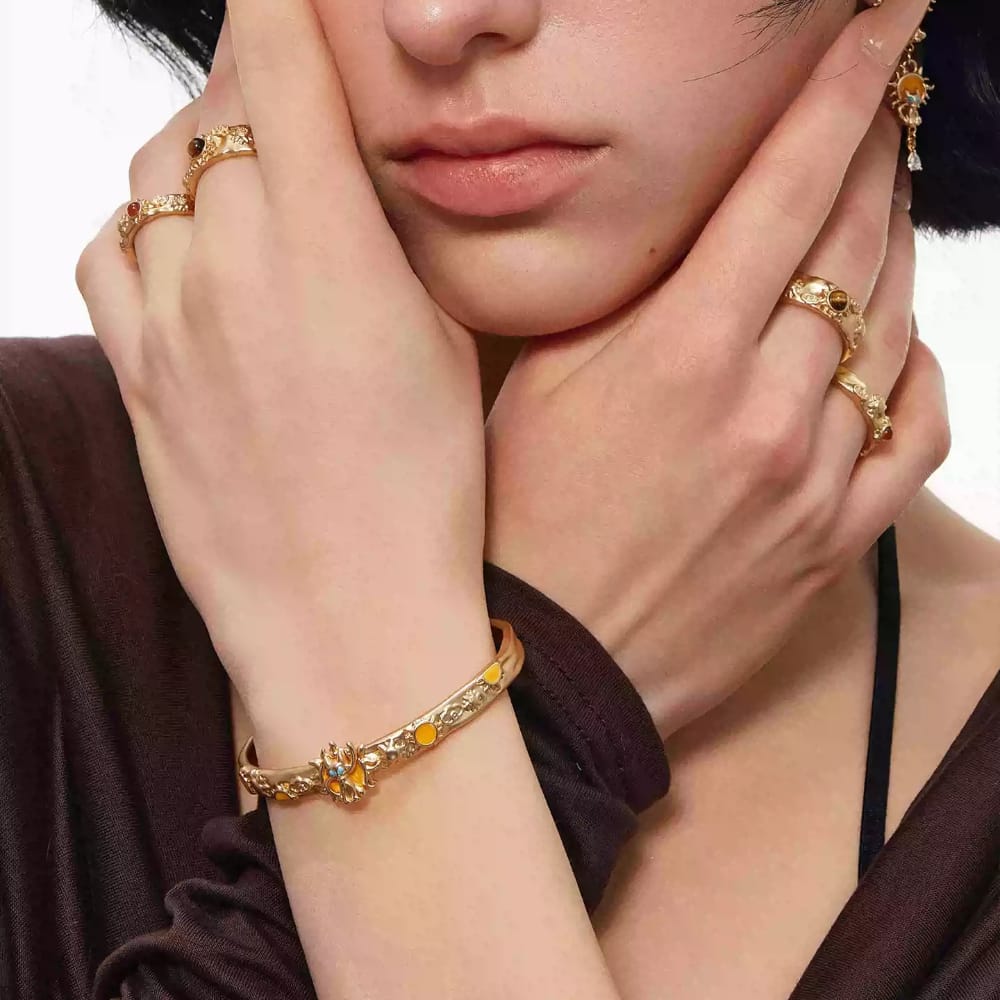Kobine Women's Grunge Sun Cat Bracelet
