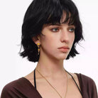 Kobine Women's Grunge Sun Cat Earrings