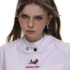 Kobine Women's Lolita Double Rose Pearl Necklace