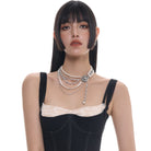 Kobine Women's Punk Angel Multilayer Necklace