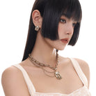 Kobine Women's Punk Angel Pendant Necklace