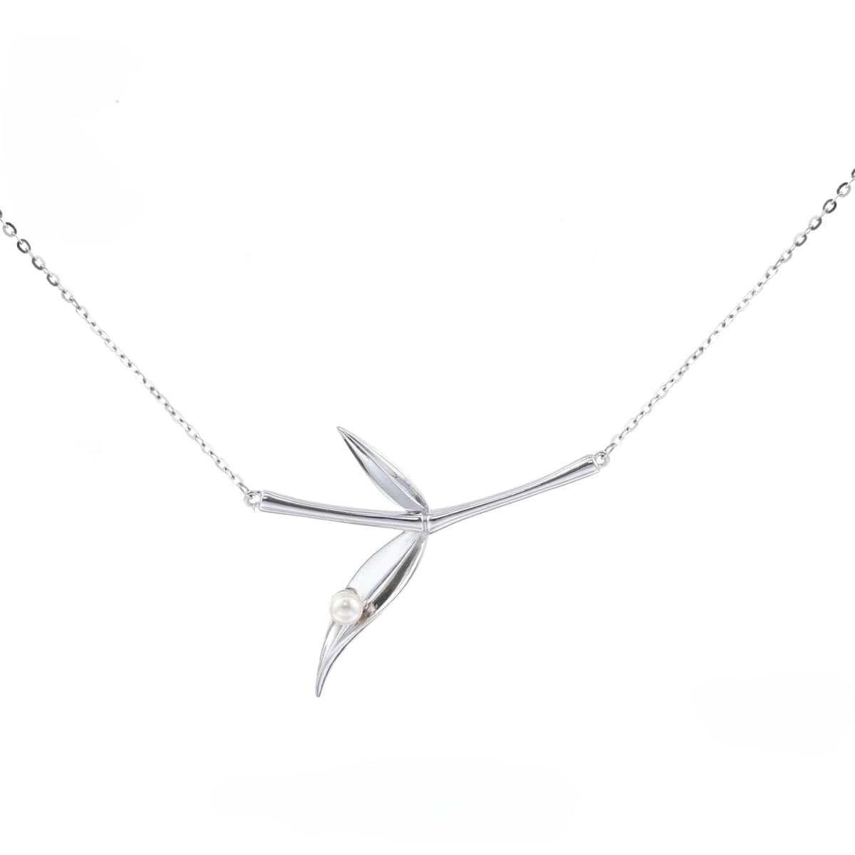 Kobine Women's Punk Bamboo Leaf Necklace