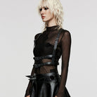 Kobine Women's Punk Buckle Faux Leather Body Harness
