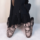Kobine Women's Punk Cutout Mesh Stocking