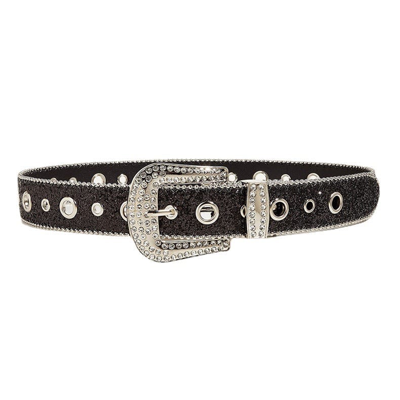 Kobine Women's Punk Diamante Beaded Belt