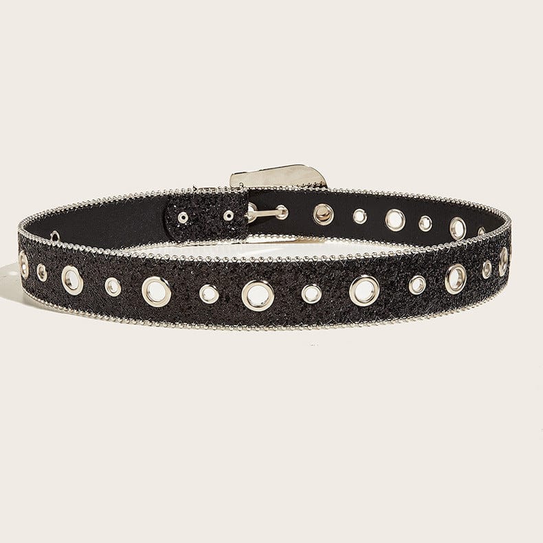 Kobine Women's Punk Diamante Beaded Belt