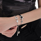 Kobine Women's Punk Diamante Star Bracelet