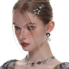 Kobine Women's Punk Diamante Star Hair Clip