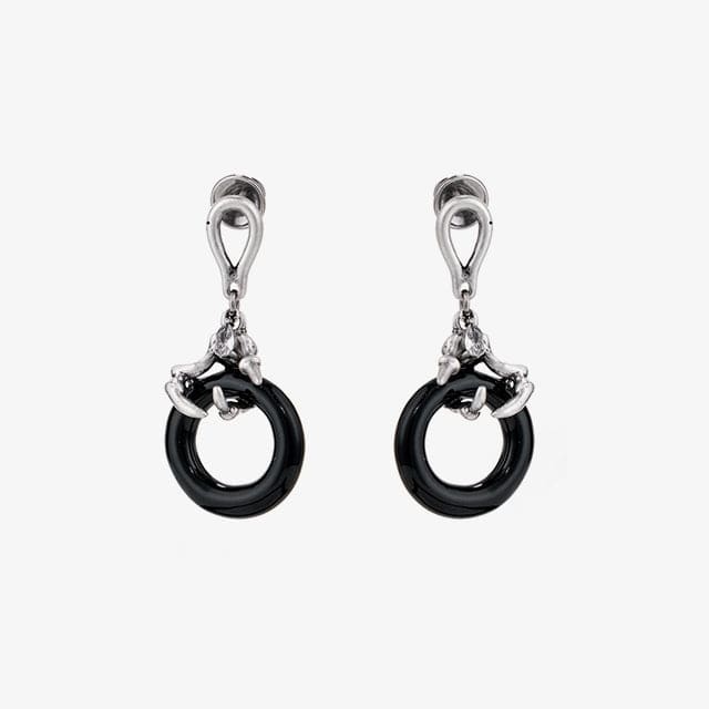 Kobine Women's Punk Dragon Claw Annulus Earrings