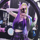 Kobine Women's Punk Faux Leather Bustier