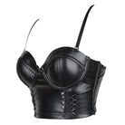 Kobine Women's Punk Faux Leather Bustier