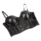 Kobine Women's Punk Faux Leather Bustier