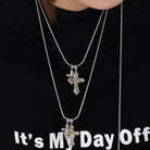 Kobine Women's Punk Graffiti Cross Necklace