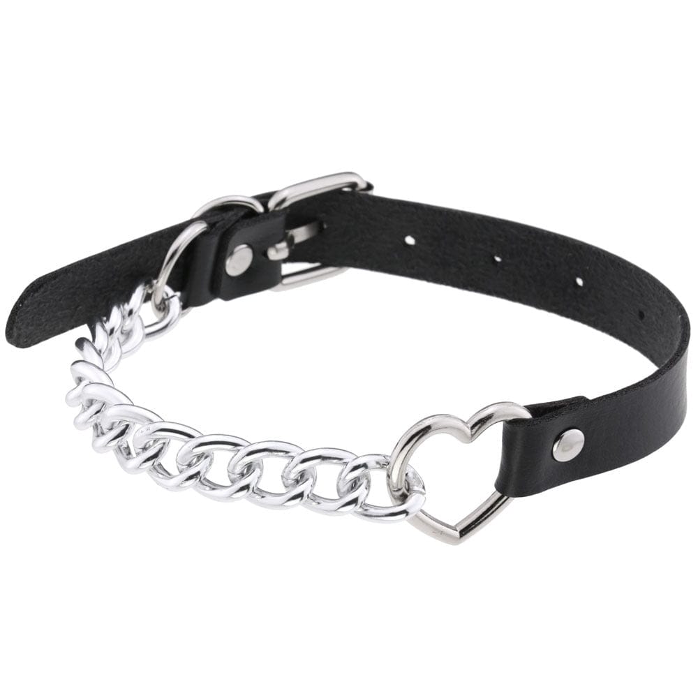 Kobine Women's Punk Heart Chain Splice Choker