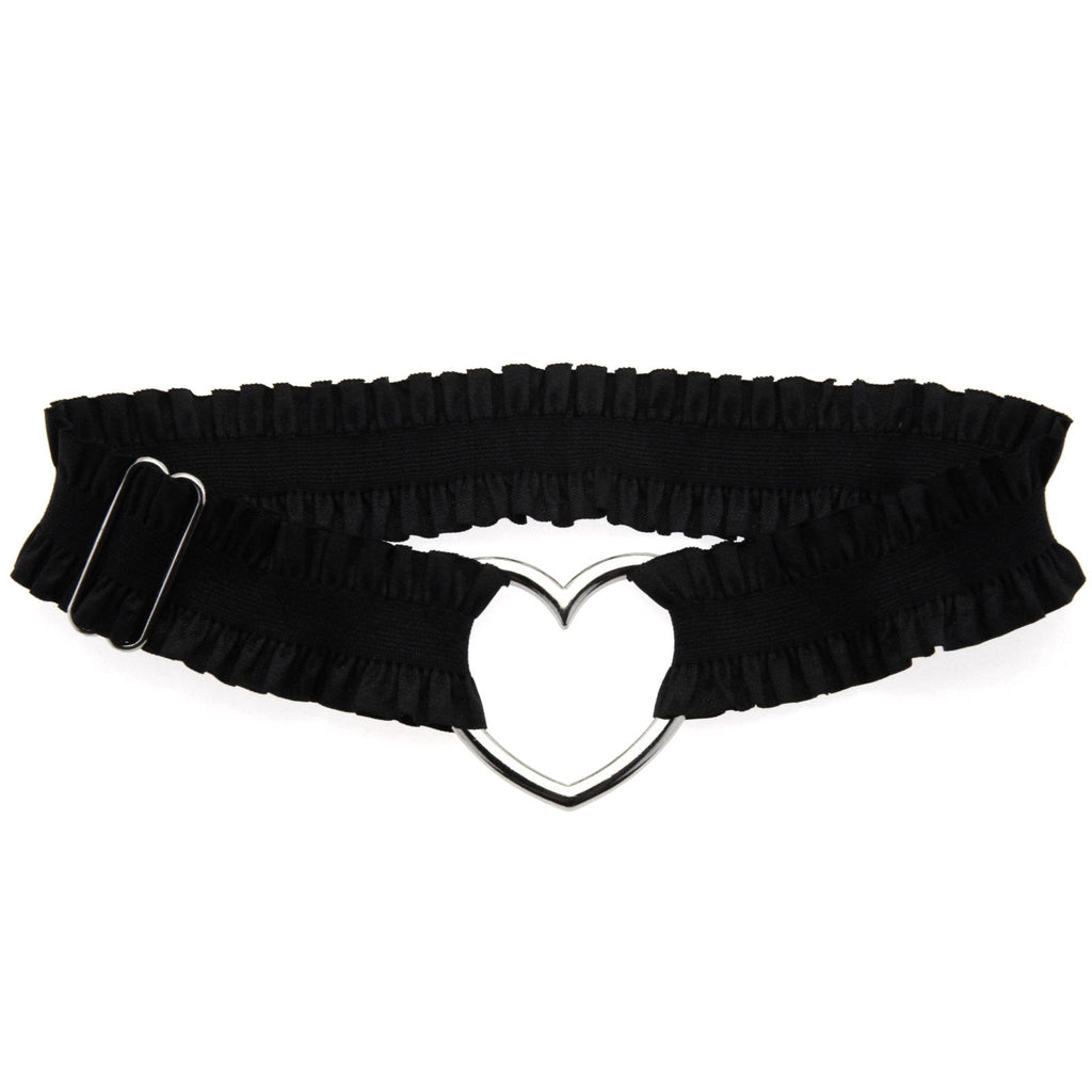Kobine Women's Punk Heart Elastic Garter