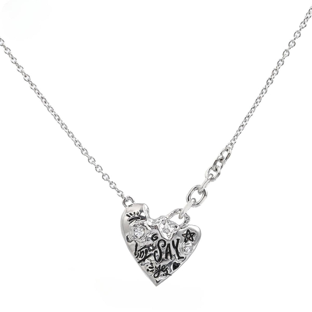 Kobine Women's Punk Heart Graffiti Necklace