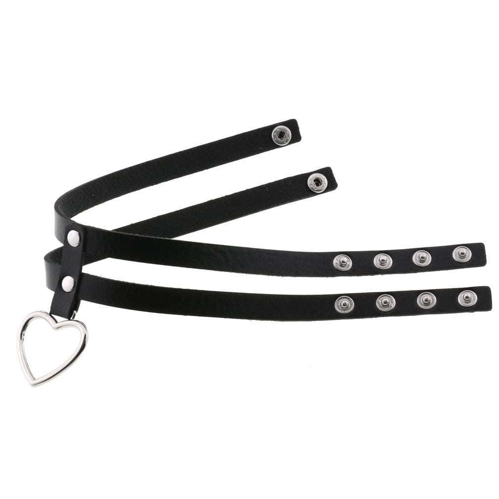 Kobine Women's Punk Heart Layered Choker