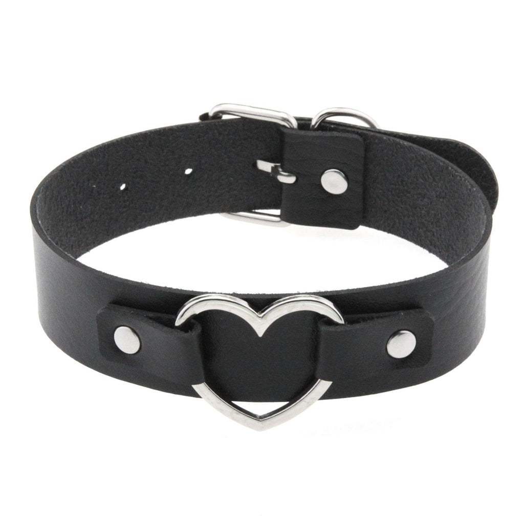Kobine Women's Punk Heart Nailed Choker