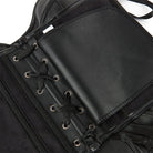 Kobine Women's Punk Lace-up Faux Leather Overbust Corset