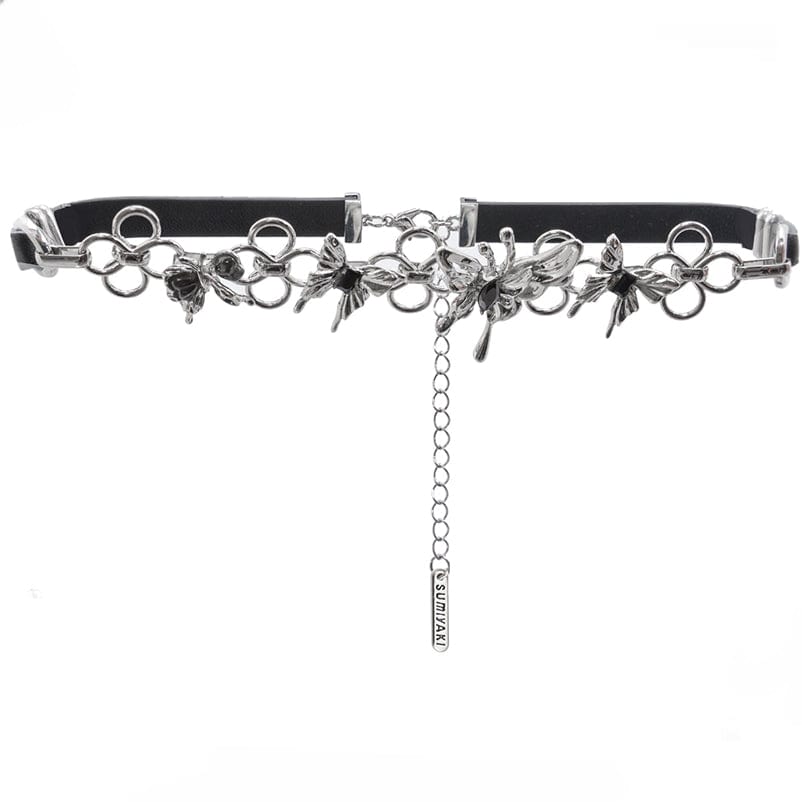 Kobine Women's Punk Metal Butterflies Choker