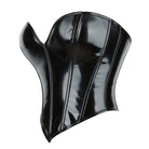 Kobine Women's Punk Plunging Patent Leather Overbust Corset