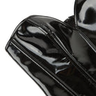Kobine Women's Punk Plunging Patent Leather Overbust Corset